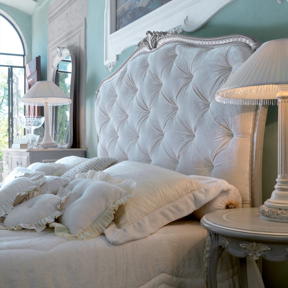 Italian White Luxury Reproduction Bed