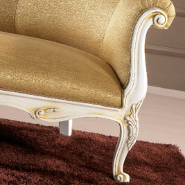 Italian Lacquered Gold Chaise Longue