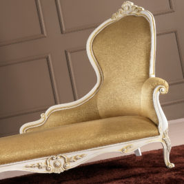 Italian Lacquered Gold Chaise Longue