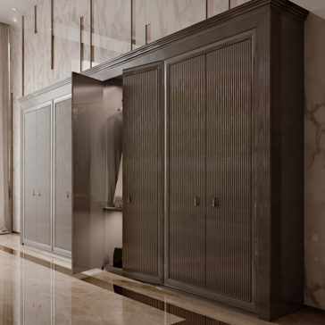 Large Art Deco Inspired High End Italian Designer Wardrobe Large Art Deco Inspired High End Italian Designer Wardrobe