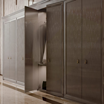 Large Art Deco Inspired High End Italian Designer Wardrobe Large Art Deco Inspired High End Italian Designer Wardrobe