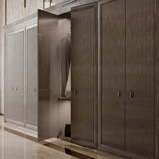 Large Art Deco Inspired High End Italian Designer Wardrobe