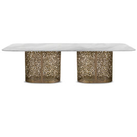 Large Contemporary Italian Rectangular Marble Dining Table