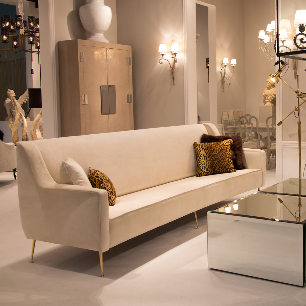 Large Designer Contemporary Velvet Sofa