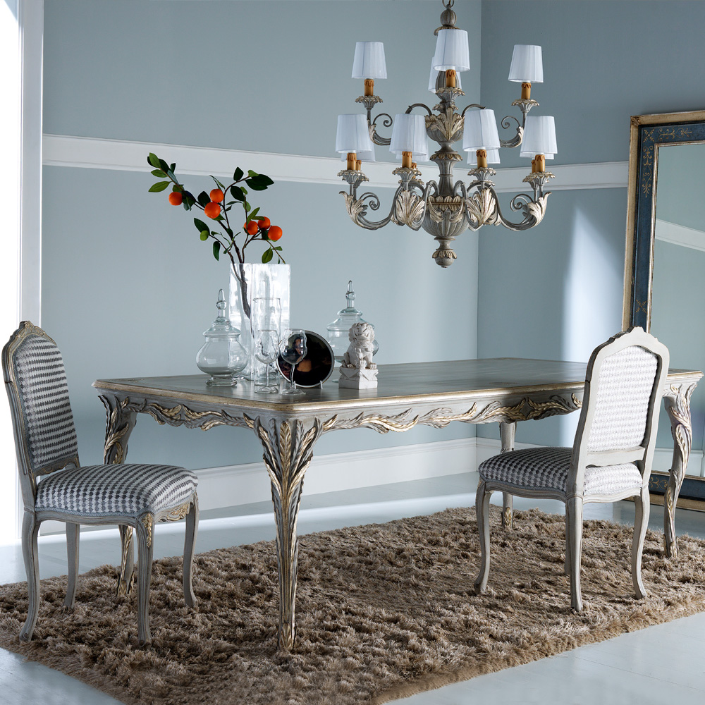 Large Designer Rectangular Classic Italian Dining Table