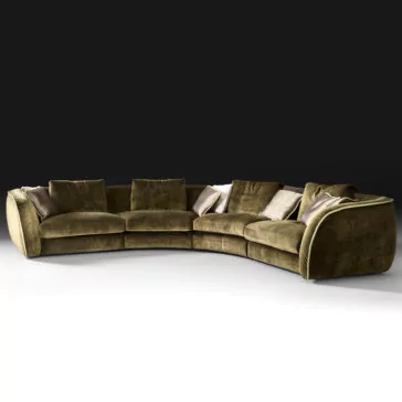 Large Designer Velvet Modular Corner Sofa Large Designer Velvet Modular Corner Sofa