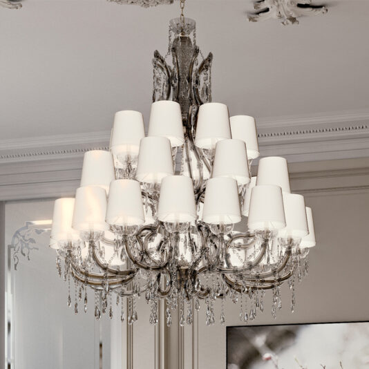 Large Exclusive White Crystal Chandelier