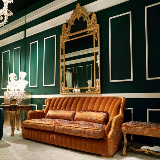 Large Gilded Italian Reproduction Mirror Large Gilded Italian Reproduction Mirror