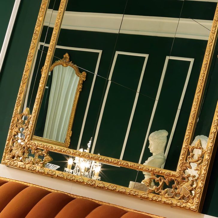 Large Gilded Italian Reproduction Mirror