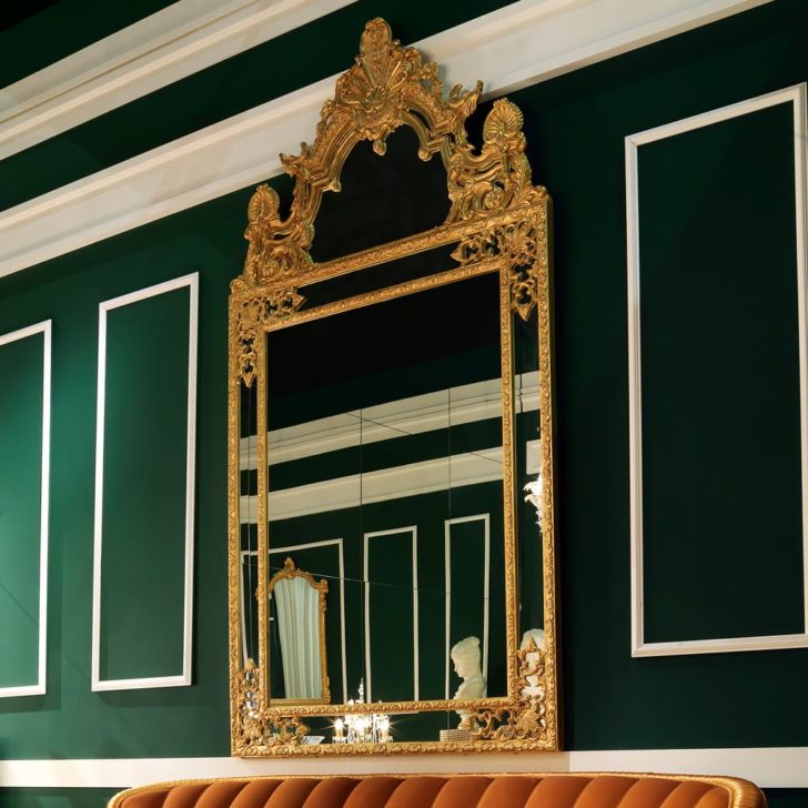 Large Gilded Italian Reproduction Mirror