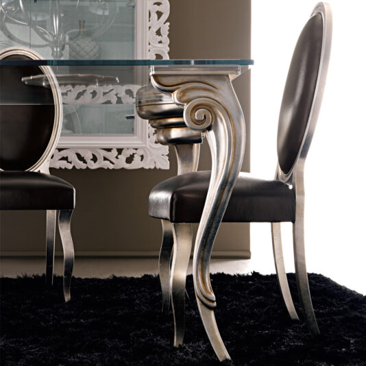 Large Glass Champagne Leaf Dining Table Set Large Glass Champagne Leaf Dining Table Set