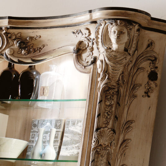 Large Italian Carved Designer Bookcase Large Italian Carved Designer Bookcase