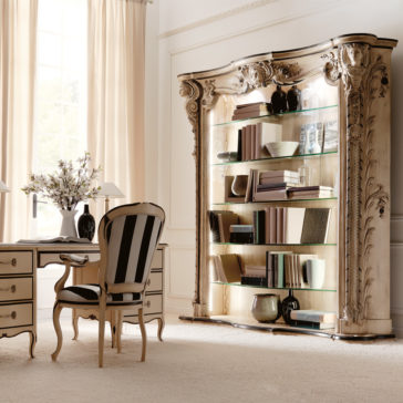 Large Italian Carved Designer Bookcase Large Italian Carved Designer Bookcase
