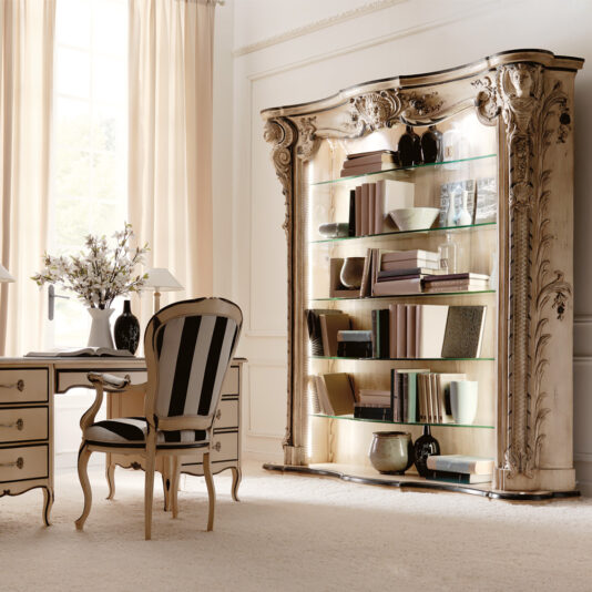 Large Italian Carved Designer Bookcase Large Italian Carved Designer Bookcase