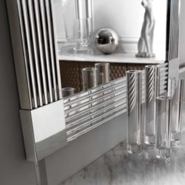 Large Italian Exclusive Designer Stainless Steel Mirror