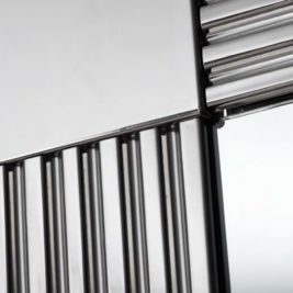 Large Italian Exclusive Designer Stainless Steel Mirror