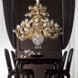 Large Luxury Italian Crystal Florentine Style Chandelier
