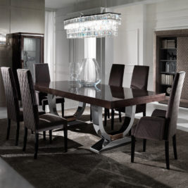 Designer Italian Quilted High Backed Dining Chairs