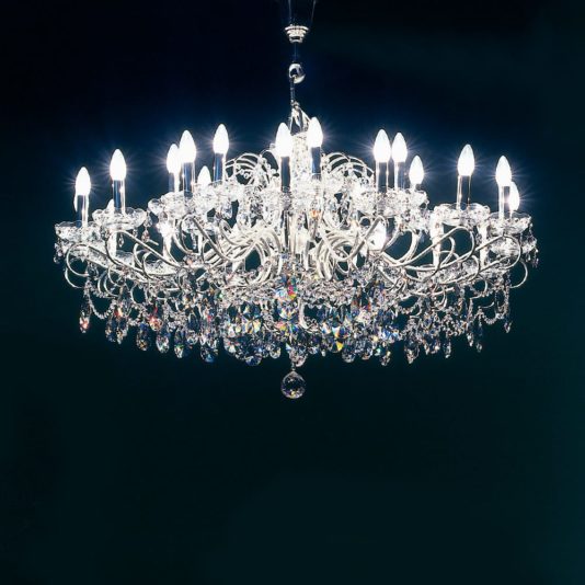Large Ornate Crystal Chandelier