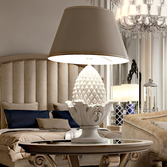 Large Pine Cone Ceramic Luxury Table Lamp