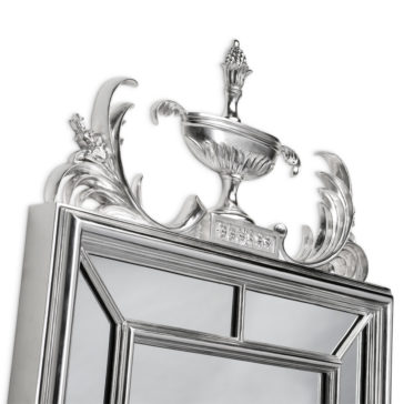 Large Silver Leaf Neo Classical Adam Style Mirror