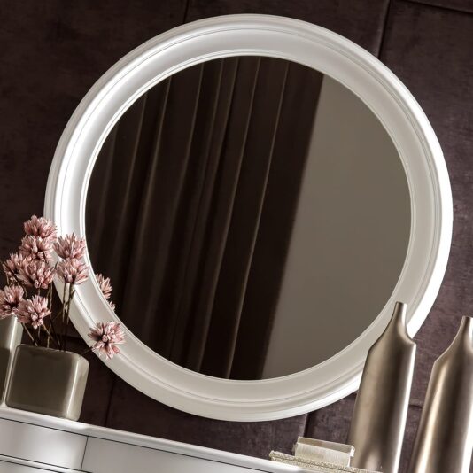 Large Italian Round White Mirror Large Italian Round White Mirror