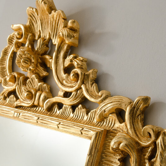 Lavish Gold Leaf Rococo Wall Mirror