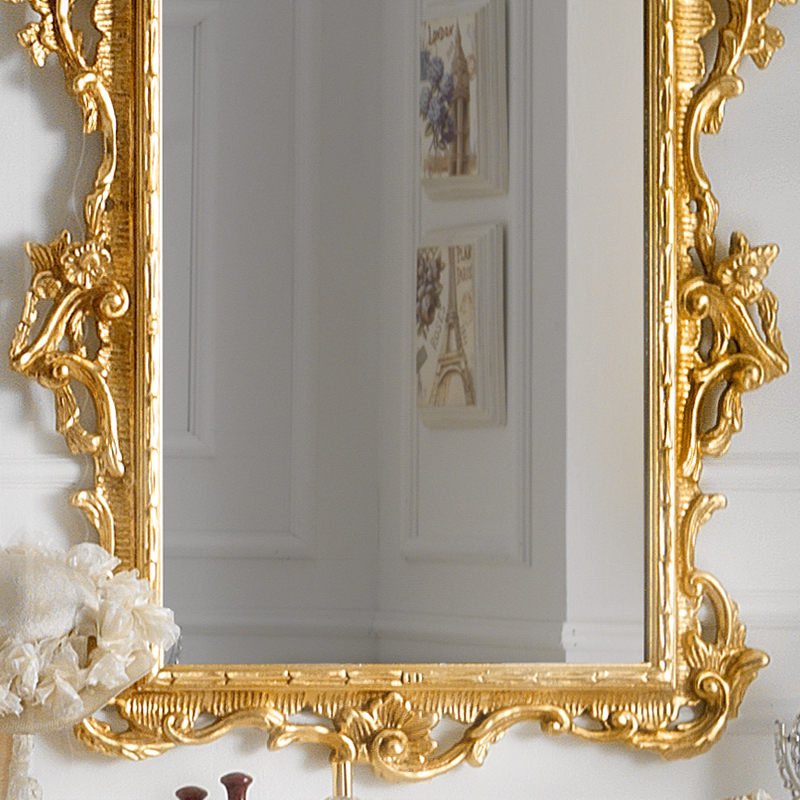 Reproduction Gold Leaf Rococo Wall Mirror