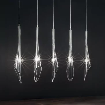 Modern Crystal Glass Rectangular Pendant Light Modern Crystal Glass Rectangular Pendant Light