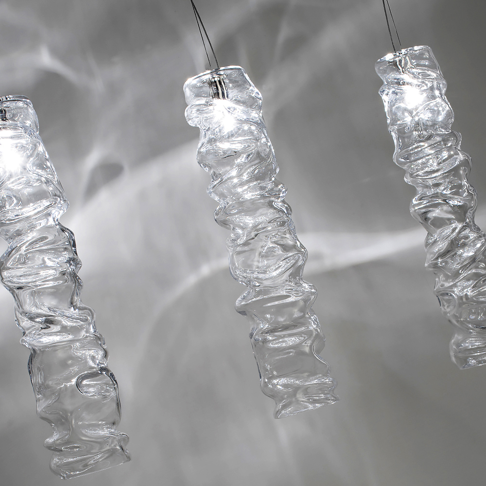Modern Italian Designer Crystal Pendant Light