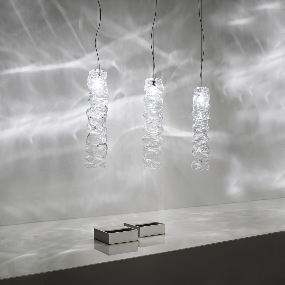 Modern Italian Designer Crystal Pendant Light