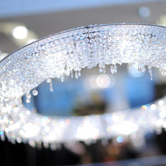 Contemporary Italian Designer Circular Crystal Chandelier