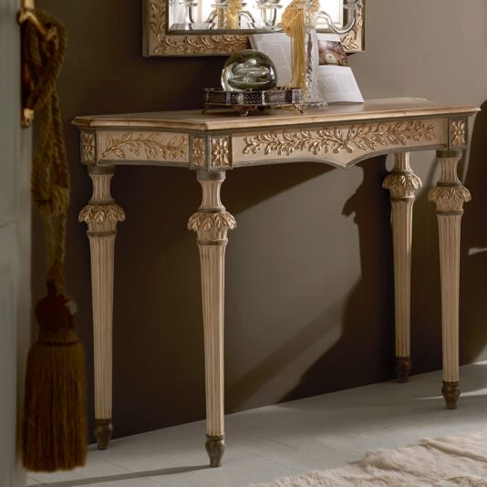 Louis XVI Reproduction Italian Classic Console And Mirror Set Louis XVI Reproduction Italian Classic Console And Mirror Set