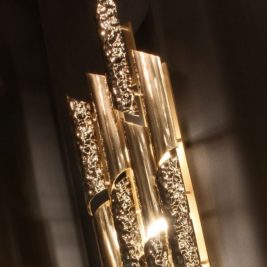 Luxurious 24 Carat Gold Plated Contemporary Wall Light