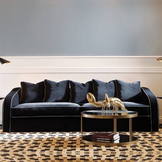 Luxurious Contemporary Italian Velvet Sofa