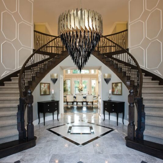 Luxurious Italian 24 Carat Gold Plated Contemporary Crystal Chandelier