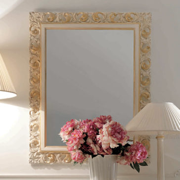 Luxurious Italian Ivory And Gold Rococo Mirror Luxurious Italian Ivory And Gold Rococo Mirror