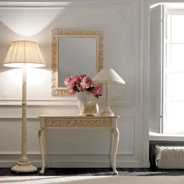 Luxurious Italian Ivory and Gold Rococo Console Table Luxurious Carved Italian Console Table