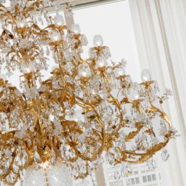 Luxurious Italian Crystal Florentine Style Large Chandelier