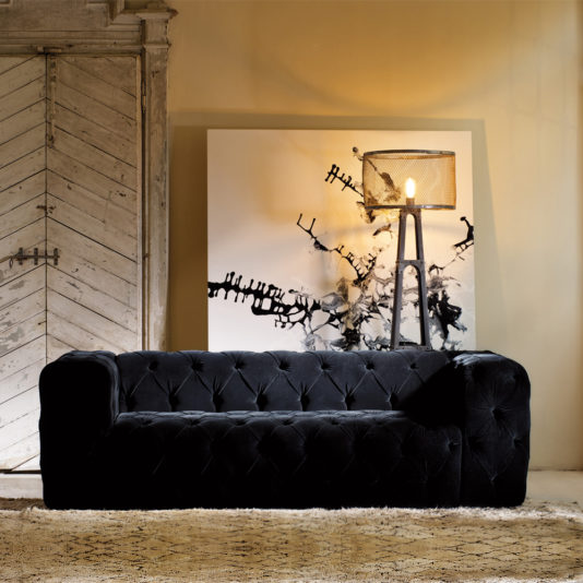 Luxurious Modern Button Upholstered Velvet Sofa