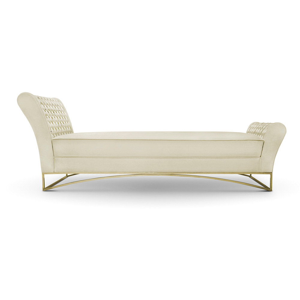 Luxurious Modern Designer Velvet Chaise Longue