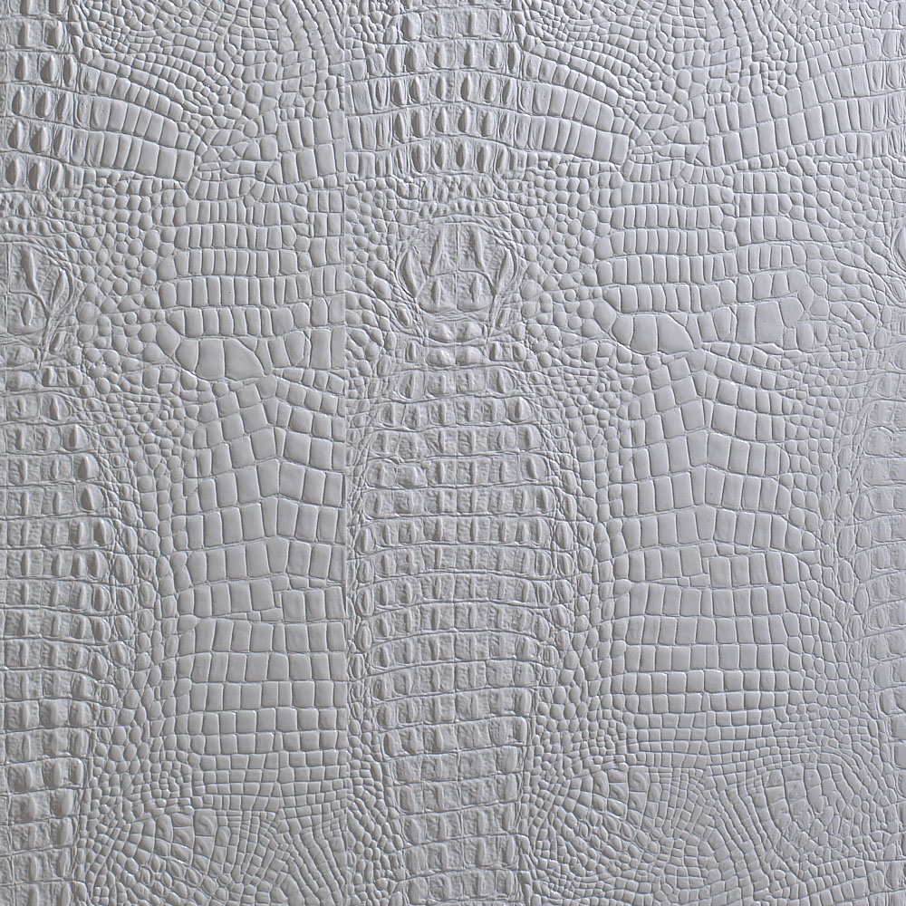 Luxurious White Embossed Leather Italian Sideboard