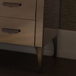 Luxury Bronzed Mirrored Bedside Table