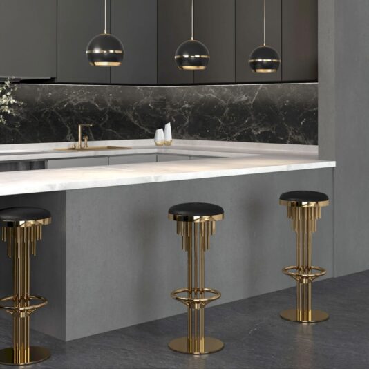 Luxury Designer Art Deco Inspired Bar Stool Luxury Designer Art Deco Inspired Bar Stool