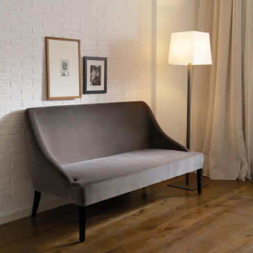 Luxury Designer Italian Grey Velvet Day Sofa Luxury Designer Italian Grey Velvet Day Sofa