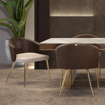 Luxury Designer Two-Tone Dining Chair Luxury Designer Two-Tone Dining Chair