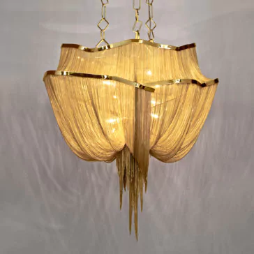 Luxury Gold Plated Chain Chandelier Luxury Gold Plated Chain Chandelier