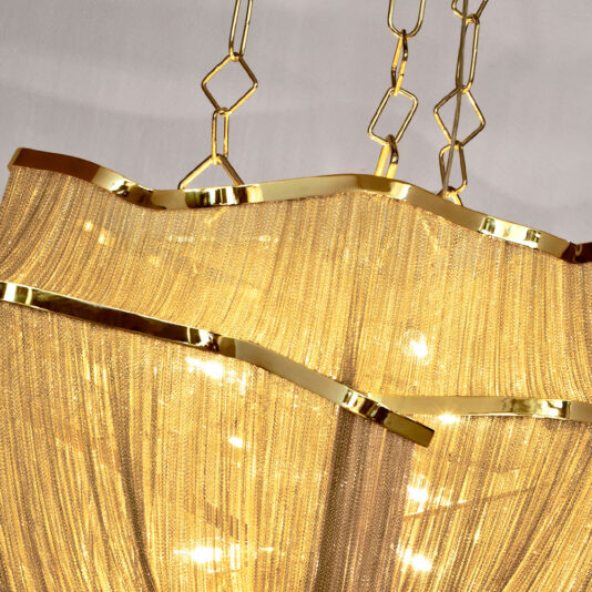 Luxury Gold Plated Chain Chandelier Luxury Gold Plated Chain Chandelier
