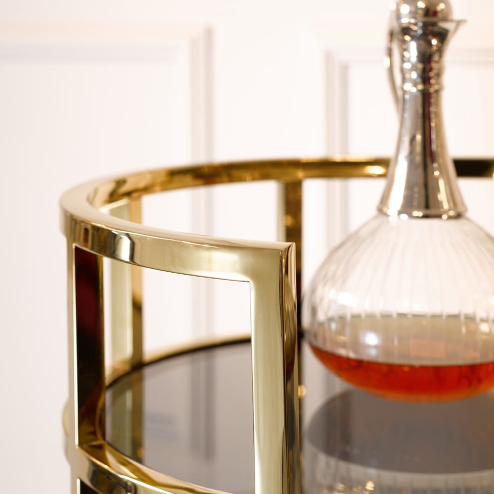 Luxury Gold Serving Trolley