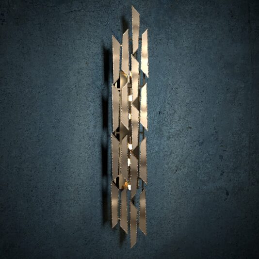 Luxury Italian 24 Carat Gold Plated Contemporary Wall Light